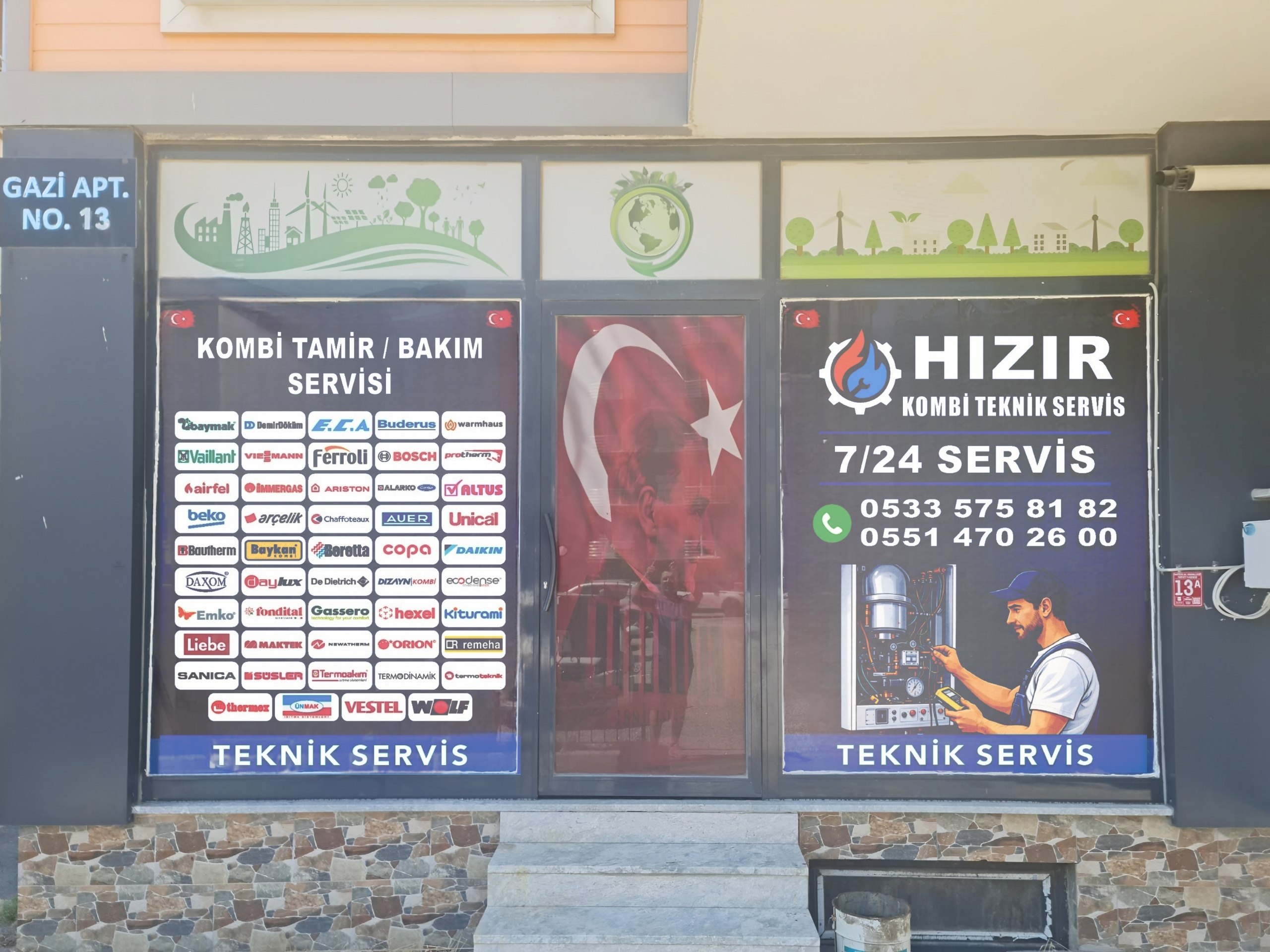 Hızır Kombi Servisi Dükkan Arka Plan